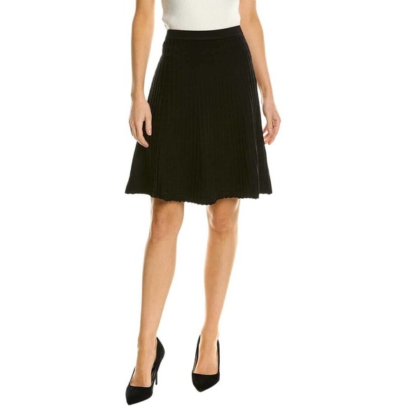 Max Studio Women Black Textured Sweater Skirt - Picture 1 of 8